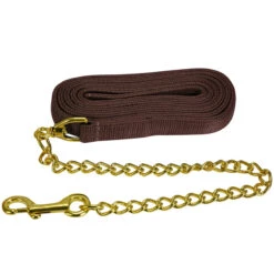 Jacks Lead Flat Nylon With 24 Inch Solid Brass Chain 20 Jacks Lead Flat Nylon With 24 Inch Solid Brass Chain -Lemieux Shop 1140 c1109