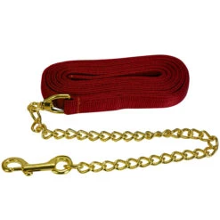 Jacks Lead Flat Nylon With 24 Inch Solid Brass Chain 18 Jacks Lead Flat Nylon With 24 Inch Solid Brass Chain -Lemieux Shop 1140 c1158