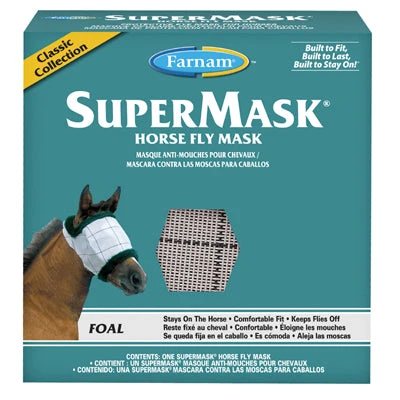 Farnam Supermask II Classic Fly Mask No Ears - Foal Size 3 Farnam Supermask II Classic Fly Mask No Ears - Foal Size