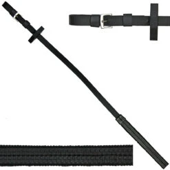 Wintec Rubber Reins Black
