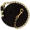 Weaver Leather Weaver Poly Lead With Brass Plated Chain - 8ft -Lemieux Shop 35 2125 c1105