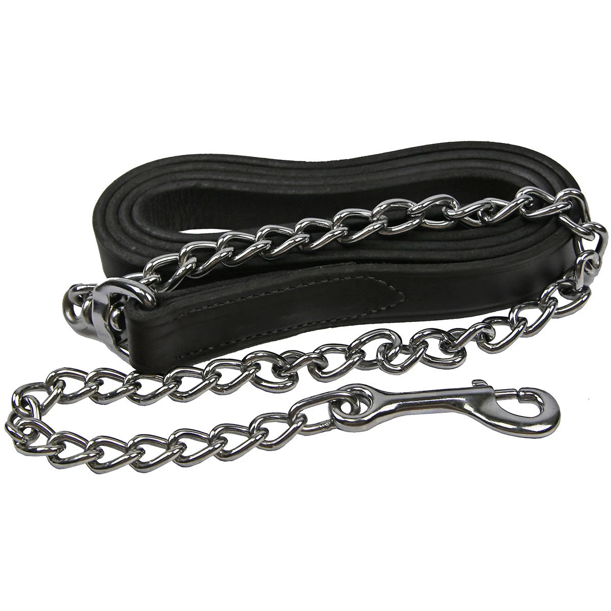 Perris Leather Lead With 30 In Chrome Chain 4 Perris Leather Lead With 30 In Chrome Chain - Image 2