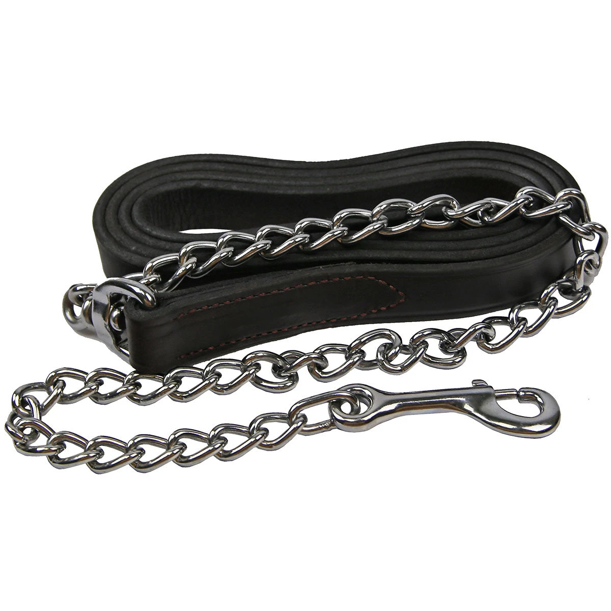 Perris Leather Lead With 30 In Chrome Chain 5 Perris Leather Lead With 30 In Chrome Chain - Image 3