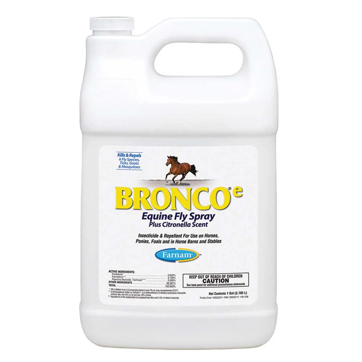 Farnam Bronco E Equine Fly Spray Plus Citronella Gallon 3 Farnam Bronco E Equine Fly Spray Plus Citronella Gallon