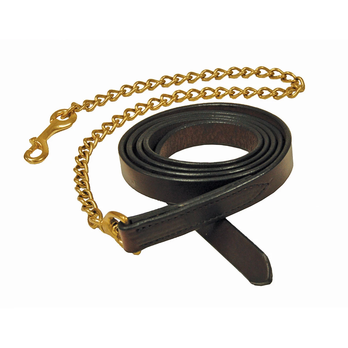 Leather Lead With 30 Inch Brass Chain 5 Leather Lead With 30 Inch Brass Chain - Image 3